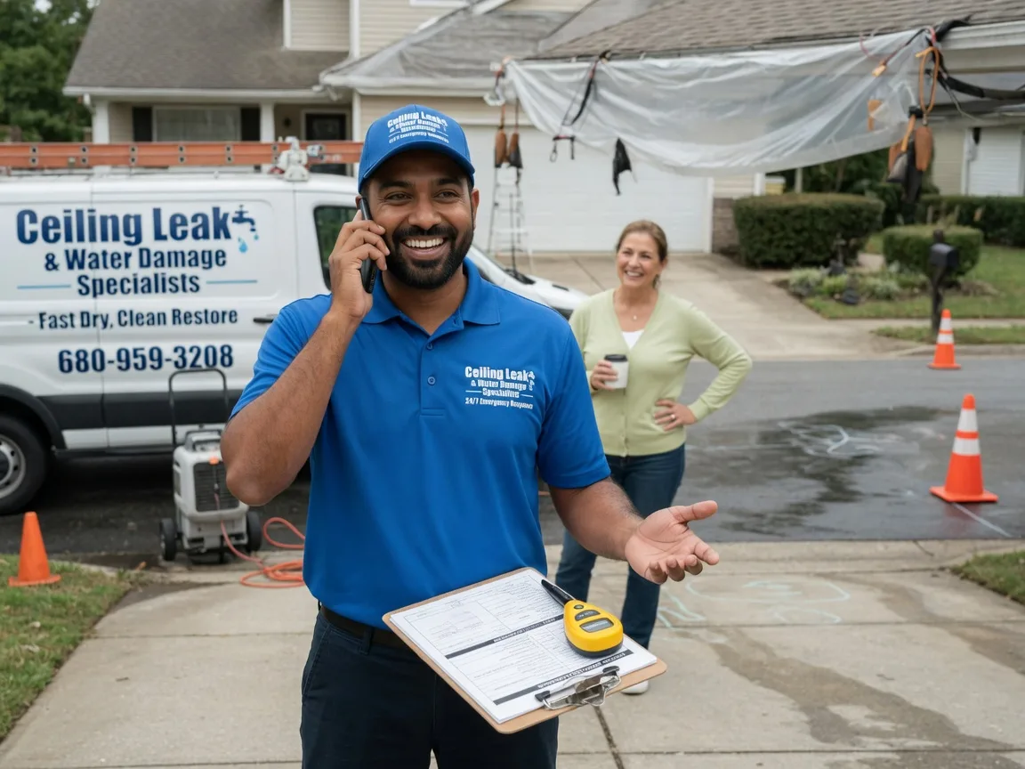 Ceiling Leak Cleanup Wingett Run, OH FAQs